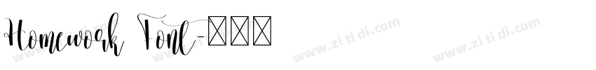 Homework Font字体转换